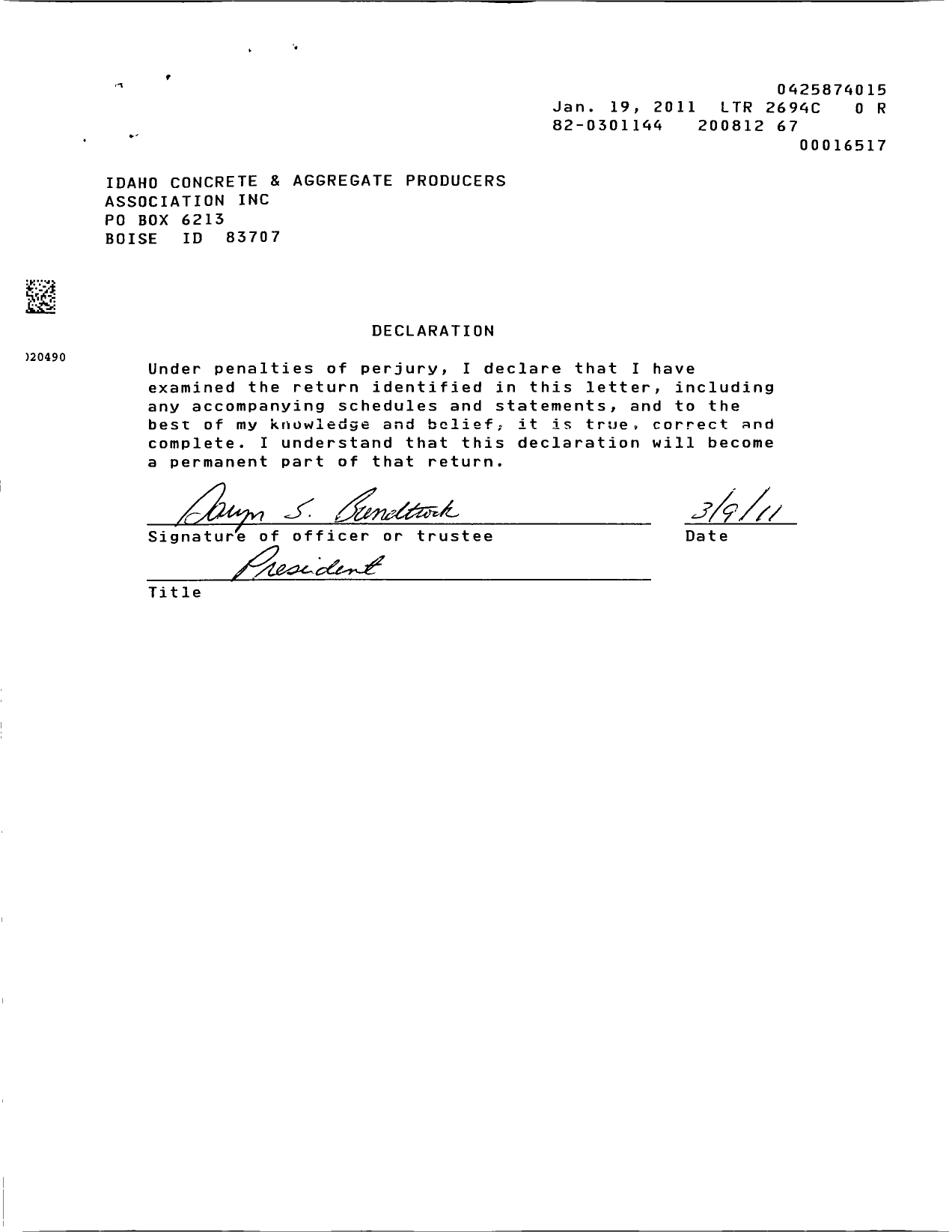 Image of first page of 2008 Form 990OR for Idaho Concrete and Aggregate Products