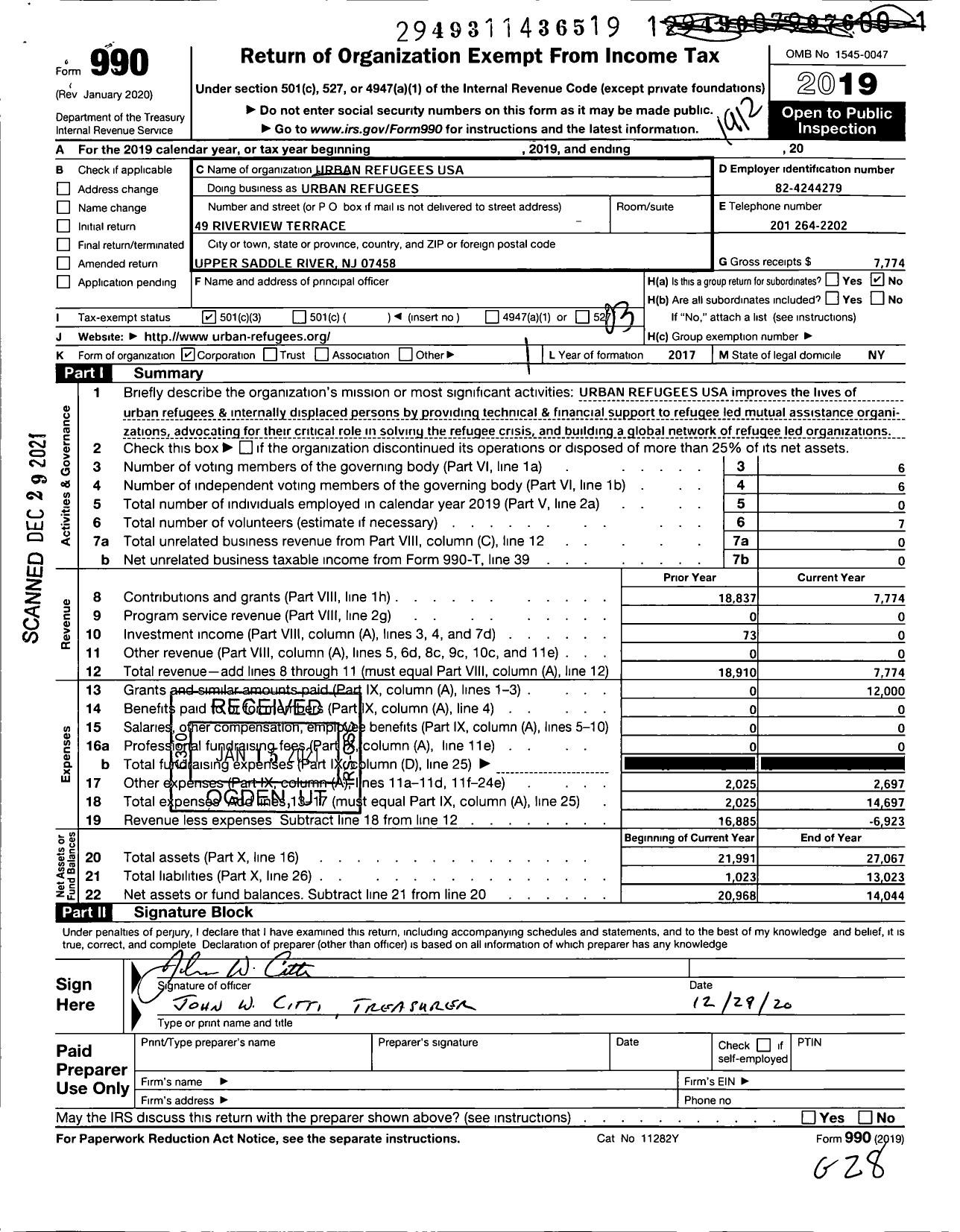 Image of first page of 2019 Form 990 for Cohere