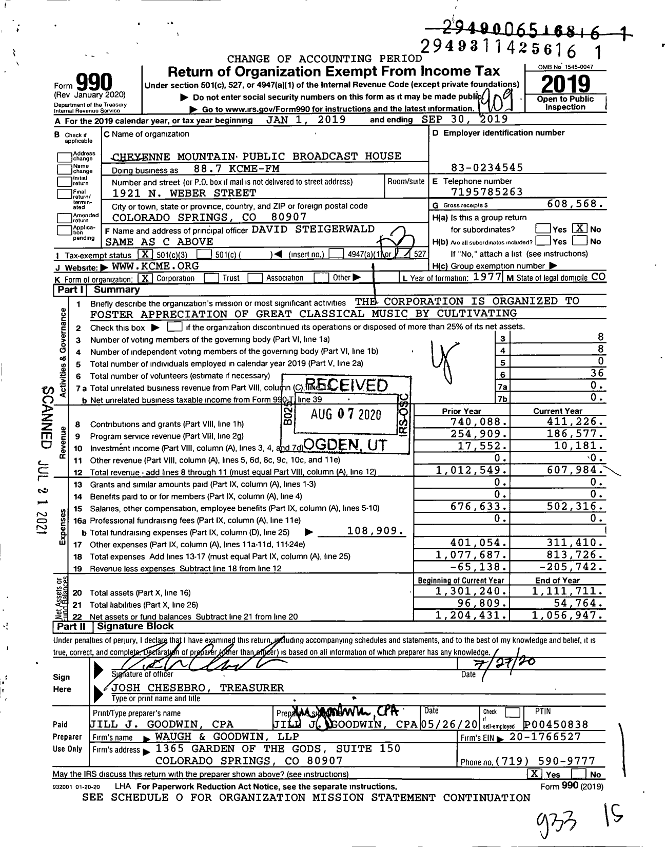 Image of first page of 2018 Form 990 for 887 Kcme-Fm