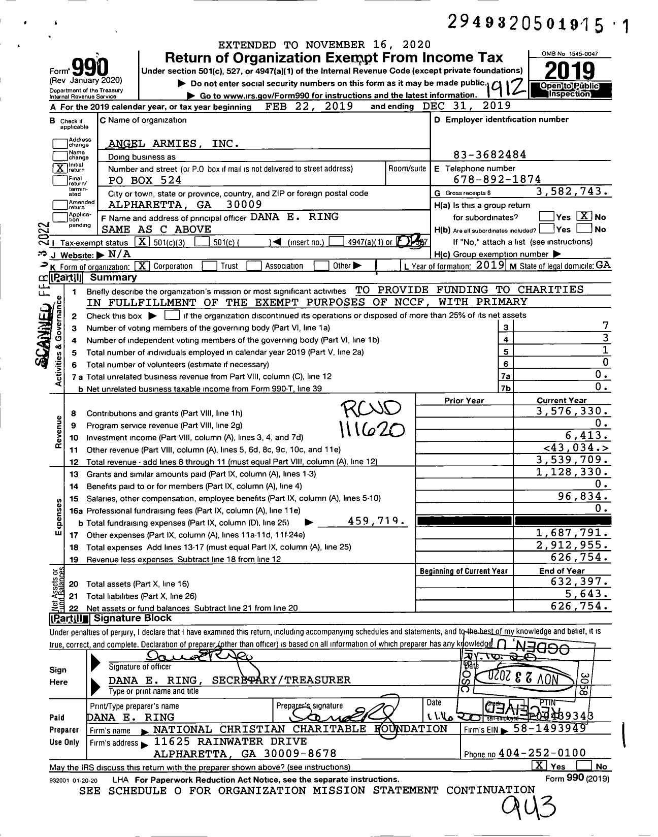 Image of first page of 2019 Form 990 for For Others Collective