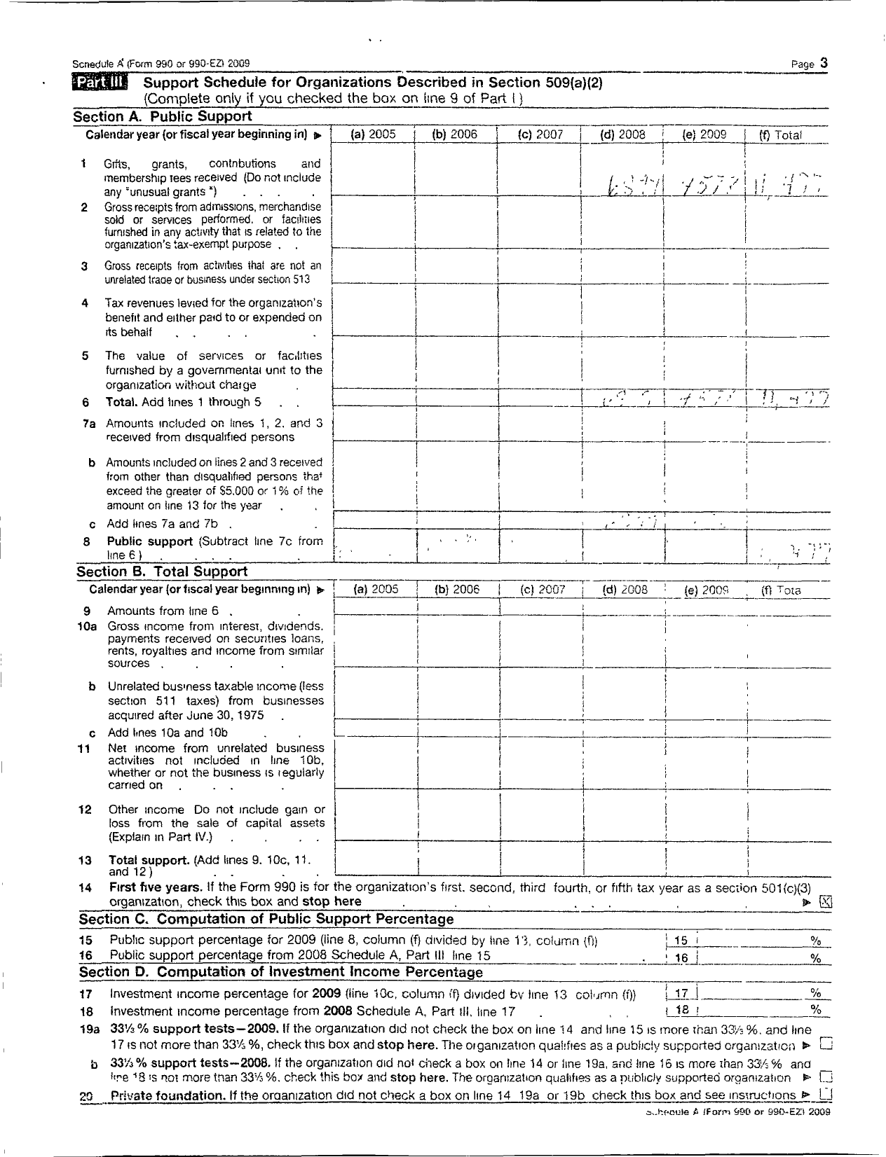 Image of first page of 2009 Form 990R for Albany County Sheriffs Search and Rescue