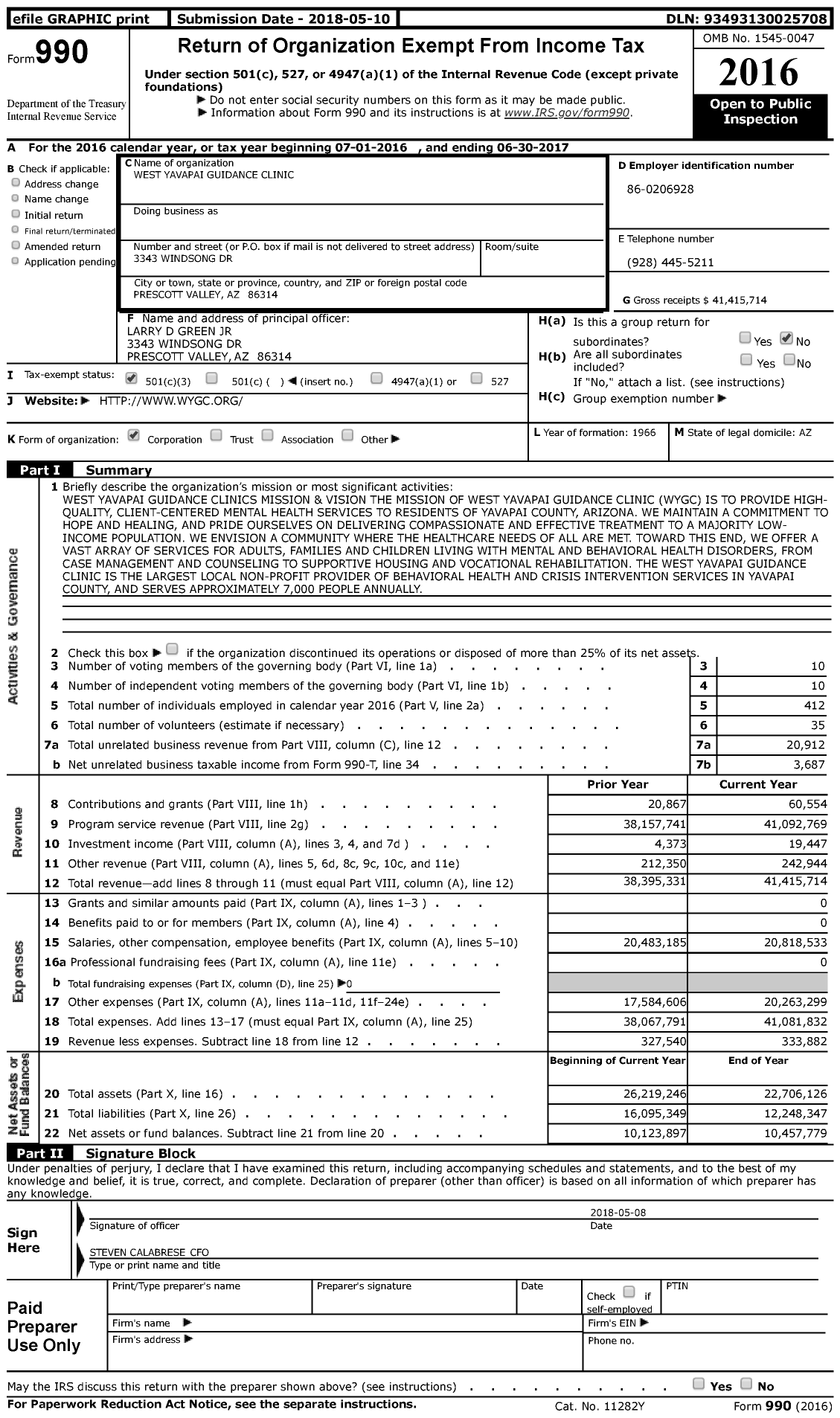 Image of first page of 2016 Form 990 for Polara Health (WYGC)