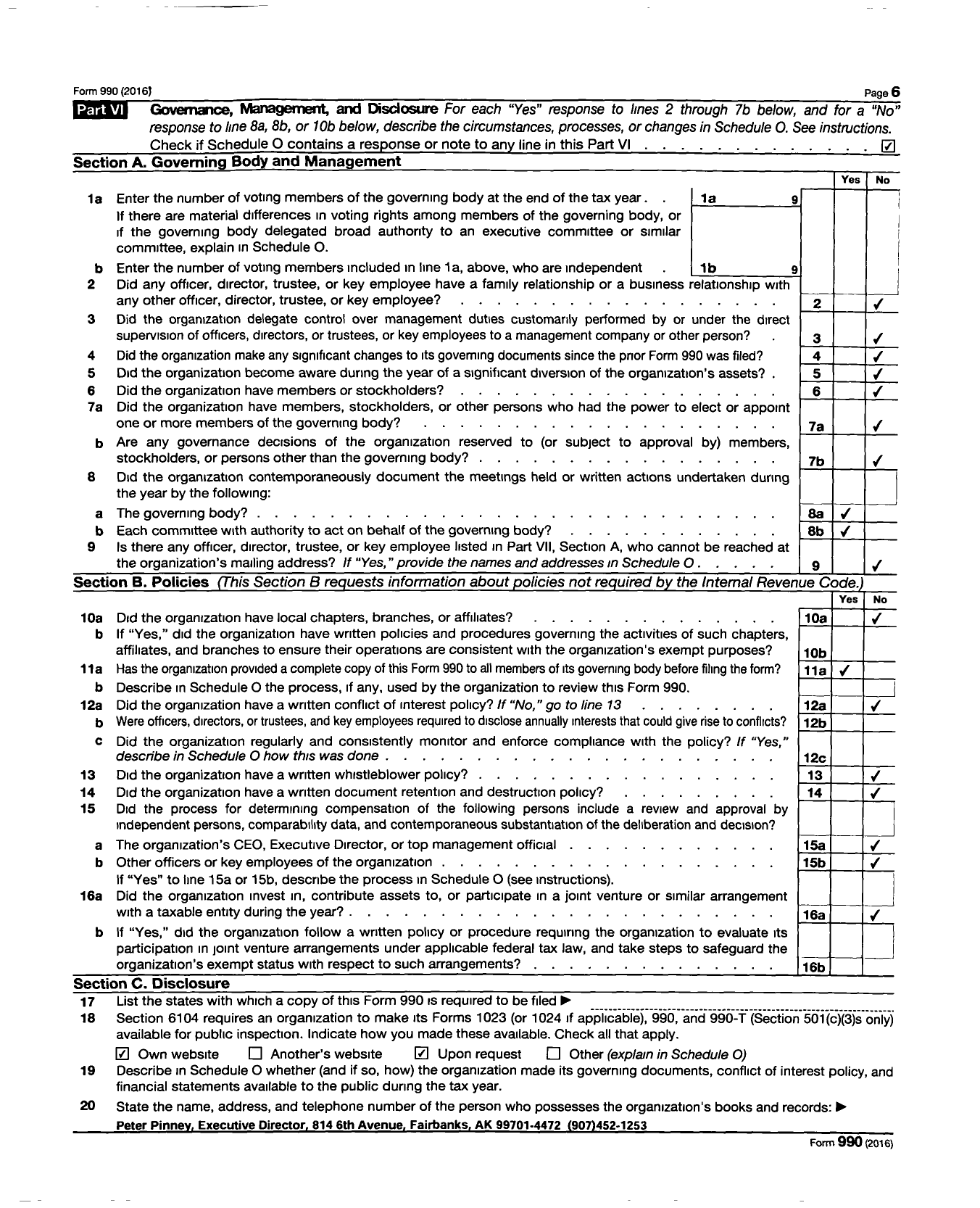 Image of first page of 2016 Form 990 for North Star Community Foundation
