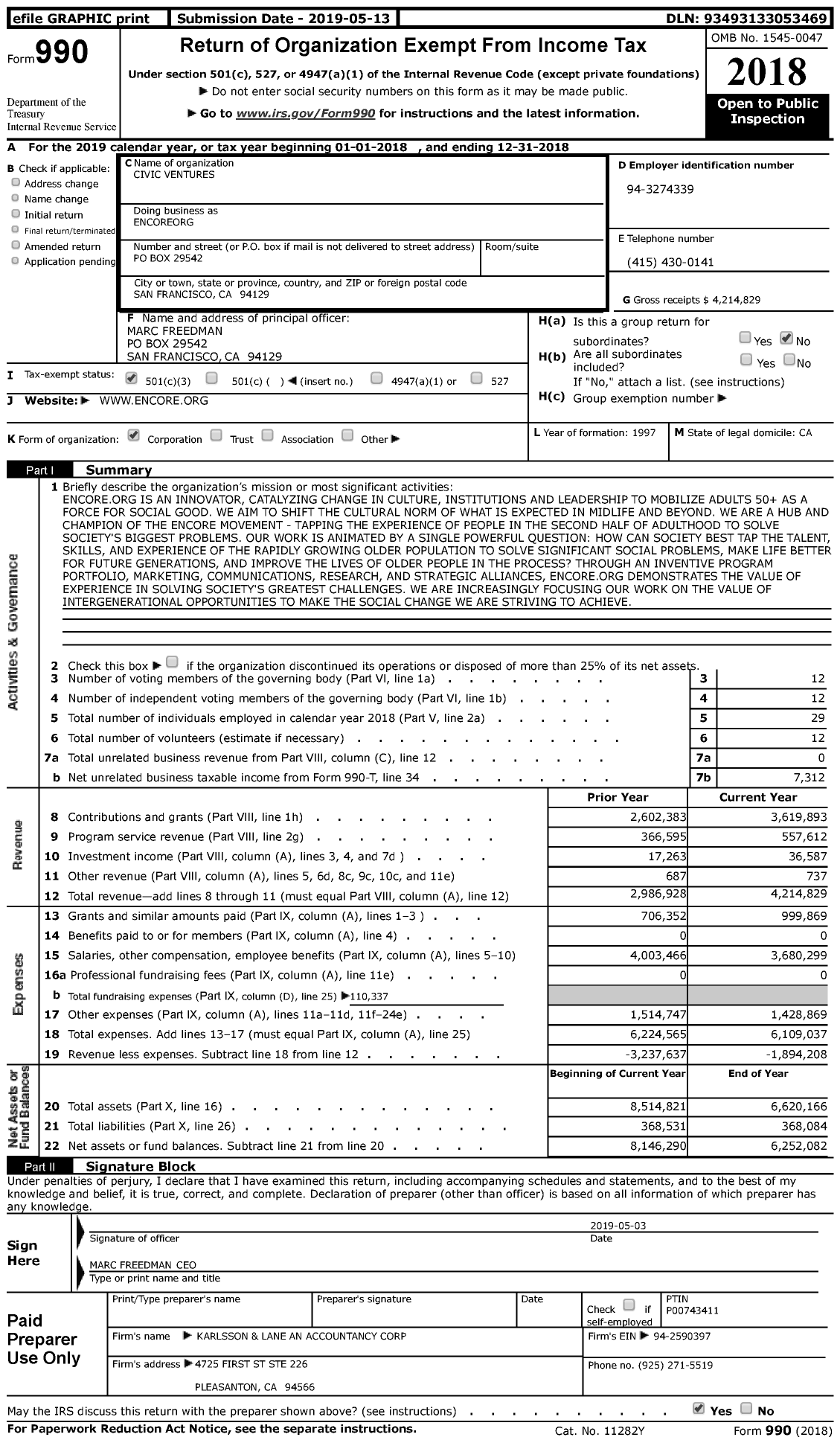 Image of first page of 2018 Form 990 for Cogenerate