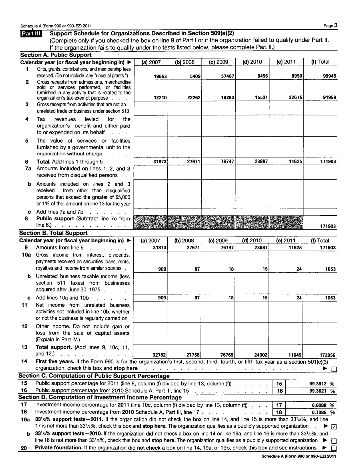 Image of first page of 2011 Form 990ER for Hampstead Kiwanis Park