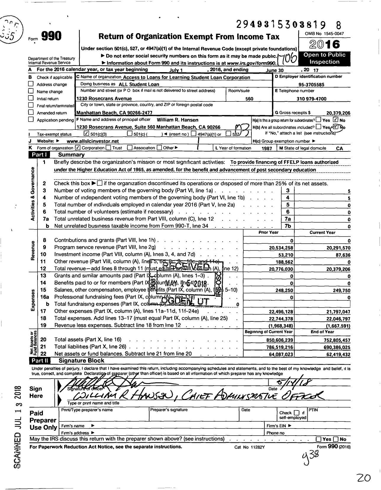 Image of first page of 2016 Form 990 for Cal Ed