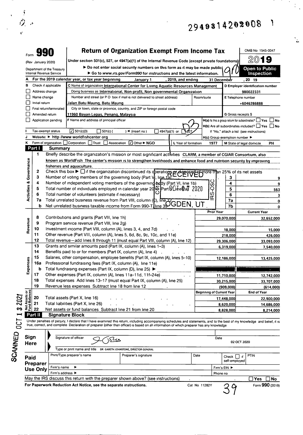 Image of first page of 2019 Form 990 for International Non-profit and Non governmental Organization