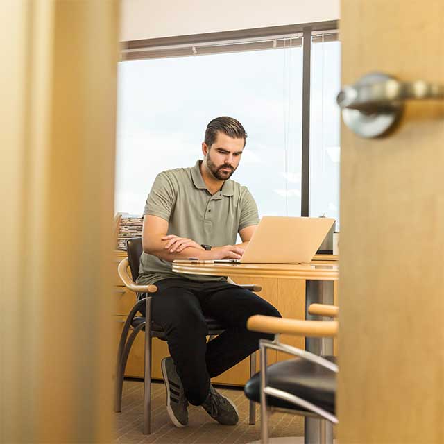 Picture of person working